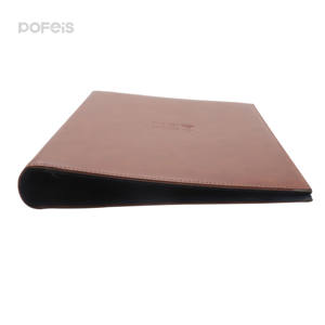 Organizador de documentos de cuero PU de tapa dura de tamaño <span class=keywords><strong>A4</strong></span> de alta calidad Carpeta de archivos de <span class=keywords><strong>3</strong></span> O d con logotipo personalizado impreso - Product Image 5