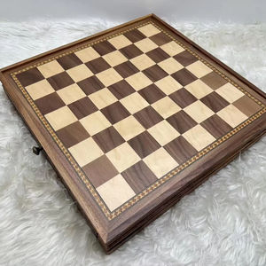 لعبة شطرنج دولية عالية الجودة من خشب الجوز بدرجين، قطع شطرنج مغناطيسية بحجم 3 بوصات 2 في 1 - Product Image 2