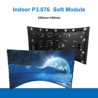 Module LED souple P3.076, écran flexible 320 x 160 mm, écran incurvé LED 2020, 108160 points, cylindre
