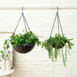 Pots à fleurs suspendus en fer, ronds, avec chaîne, pour la décoration du balcon et du jardin - Product Image 3
