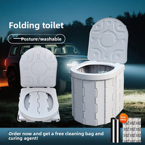 Toilettes d'urgence portables pliantes pour la chasse, le pique-nique, les voyages, le <span class=keywords><strong>camping</strong></span> en véhicule, en matériau ABS - Product Image 3