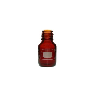 Bouteille à visser résistante à la chaleur Sibata Scientific, 25 ml, marron avec bouchon rouge, usage en laboratoire - Product Image 5
