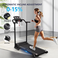 Tapis de course électrique pliable pour la maison, vitesse 12 km/h, 3 niveaux d'inclinaison, machine de fitness et d'exercice sportif