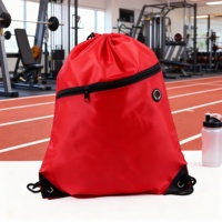 Grand sac de sport en polyester personnalisable, léger, durable et écologique, avec cordon de serrage, pour la randonnée en plein air, la salle de sport et les sports