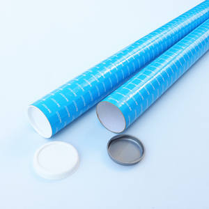 عبوة ورقية محمولة بأغطية بلاستيكية، شعار مخصص، حجم مناسب للملصقات الطويلة وحصيرة اليوغا، تغليف بسيط للشحن والإرسال - Product Image 6