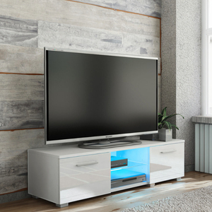 <span class=keywords><strong>TV</strong></span> mobile in legno moderno ad alta lucentezza con pannello luci LED RGB Design per soggiorno appartamento - Product Image 5