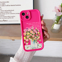 Coque de téléphone INS Fleurs Colorées pour iPhone 16 15 17 18 Pro Max, Couleur Bonbon Givrée, Antichoc, Accessoires Mobiles