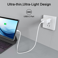 Ensemble de chargeur 20W TKT Type-c avec câble de charge EU PD Adaptateur mural rapide en brique pour iPhone Compatible avec la caméra des écouteurs