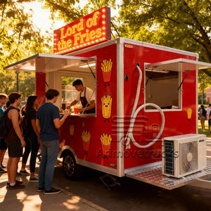 小型で安価な商業用フードトラック、ドーナツトレーラー、ケーキ、抹茶カート、サンドイッチ、クッキー、コンセッションウィンドウ付きフードトラックトレーラー - Product Image 1
