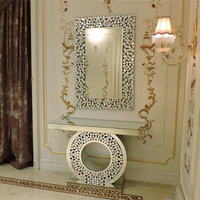 Guanding GD-JS0352 Nouvelle arrivée Table console moderne en miroir 3D avec ensemble de miroir mural Meubles de salon pour la décoration de la maison