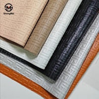 Housse de canapé en cuir synthétique gaufré durable motif labyrinthe élastique PVC doux brossé pour siège de voiture de meubles de décoration intérieure