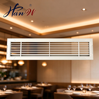 Grille de ventilation fixe contemporaine en alliage d'aluminium HANWEILIYUAN pour plafond, échappement/retour d'air, pour bureau