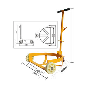 फैक्टरी प्रत्यक्ष उच्च गुणवत्ता 500kg 55 गैलन पहिया तेल के ड्रम गाड़ी के लिए तेल के ड्रम प्रस्तावक बैरल ट्राली निर्माण - Product Image 4