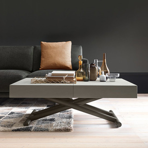 Massief houten verstelbare lifttafel, uittrekbare dubbelzijdige eettafel voor kleine huiskamers, groothandel - Product Image 1