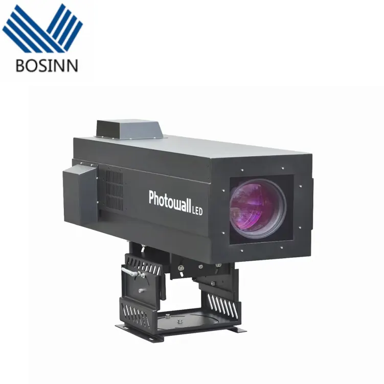 Mesin proyektor lempar panjang untuk dinding Hotel 3D proyeksi pemetaan Video foto definisi tinggi lampu iklan GOBO