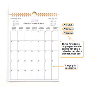 Conception libre disponible calendrier du nouvel an lunaire 2025 pour bureau et mur en anglais espagnol allemand - Product Image 1