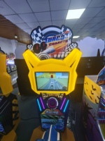 Machine de jeu de course de simulation de conduite de voiture et de moto électronique d'arcade Outrun en métal à monnayeur avec détection de mouvement, version anglaise