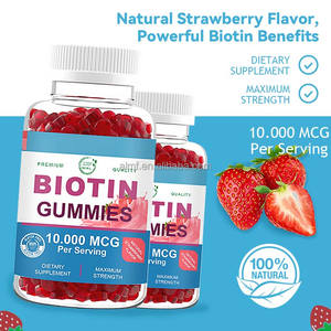 Cápsulas de Biotina con Vitaminas de Máxima Potencia, Sabor Fresa Natural, Sin Gluten, <span class=keywords><strong>10000</strong></span> <span class=keywords><strong>MCG</strong></span> por Porción, 30 Porciones - Product Image 4