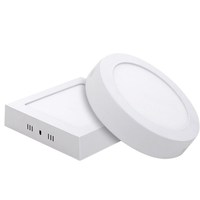 Panneau lumineux LED rond non isolé 6W 12W 18W 24W à montage en surface