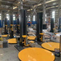 Machine d'emballage automatique électrique de palettes en gros, contrôlée par PLC, avec moteur de ligne d'enroulement pour palettes en papier de qualité alimentaire
