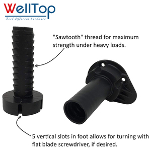 WELLTOP Meilleures ventes : Accessoires <span class=keywords><strong>de</strong></span> quincaillerie pour meubles – Pieds <span class=keywords><strong>de</strong></span> nivellement réglables en plastique 80-180 mm pour armoires, meubles <span class=keywords><strong>de</strong></span> cuisine et canapés - Product Image 4