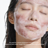 Masque en tissu éclaircissant aux herbes, auto-moussant à l'oxygène, au glutathion et au rétinol, pour un nettoyage en profondeur et une régénération de la peau