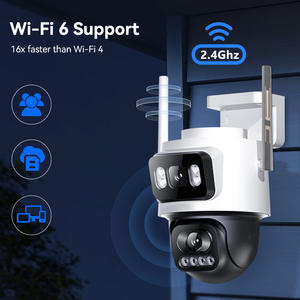 户外双镜头 4MP 高清 1080P CMOS 传感器安全摄像头全彩夜视 WiFi 360 度球型摄像头云运动检测 - Product Image 5