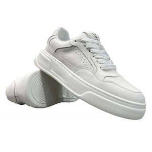 Chaussures de sport décontractées tendance pour hommes en cuir véritable noir et blanc, respirantes, à <span class=keywords><strong>plateforme</strong></span>, collection automne, de luxe et de créateur - Product Image 6