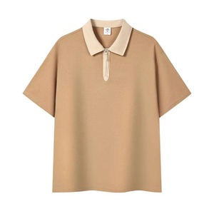 เสื้อโปโลแขนสั้นผู้ชาย ผ้าฝ้ายอ๊อกซ์ฟอร์ด สีพื้น ซิป คอปก ลำลอง ใส่สบาย 100% ผ้าฝ้าย ขายดี คุณภาพใหม่ เสื้อโปโล - Product Image 5