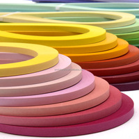 Lot de 50 couleurs de papier pour quilling, 5 mm, 54 cm, bandes de papier pour l'art du papier DIY et les travaux manuels