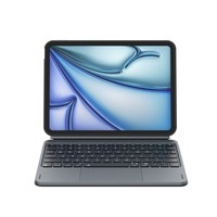 Funda con Teclado para iPad 10.ª Generación con Carcasa Protectora Desmontable, Soporte Plegable Multiángulo, Trackpad y Retroiluminación Colorida
