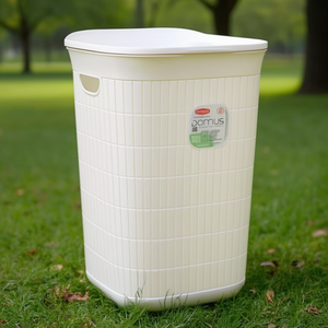 Porta biancheria <b>plastica</b> riciclata (50Lt) DOMUS HOME COLLECTION Bianco 90200 - Product Image 3