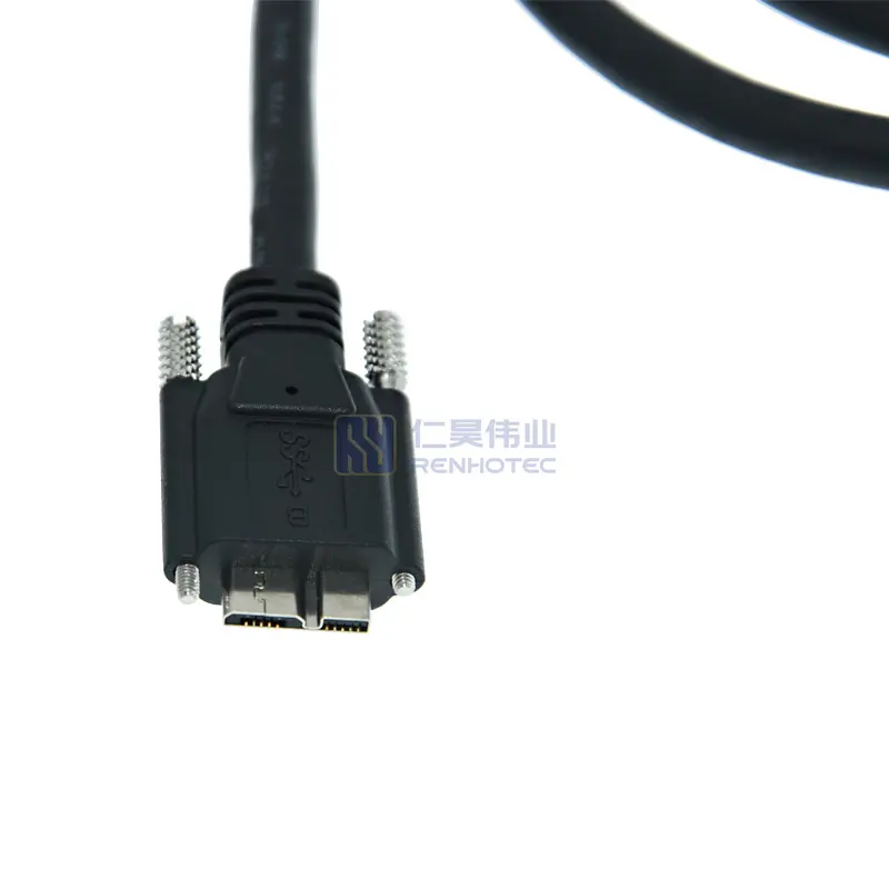 Industrial Camera USB Industry Machine Vision Micro B USB 3.0 Cable With Screw Lock For Industry Camera