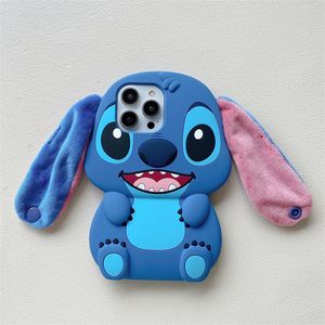 La coque de téléphone mignonne à grandes oreilles Stedie 15promax convient au modèle de dessin animé 13 nouveau modèle 14 silicone 11 souple - Product Image 6