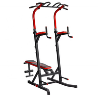 Station d'entraînement multifonctionnelle pliable et portable pour la maison, banc d'exercices, planche de pompes et de redressements assis, barre de traction en acier