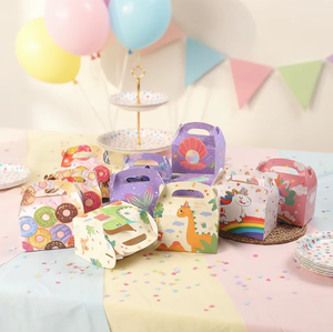 Cajas de Regalo con Asa para Fiestas Infantiles, Diseño de <span class=keywords><strong>Unicornio</strong></span> y Carrusel, Cajas para Dulces, Pasteles y Golosinas para Fiestas de Cumpleaños Infantiles - Product Image 4