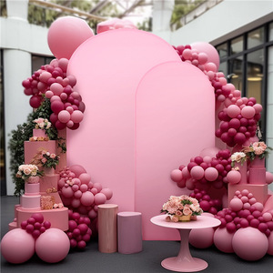 Hochzeit gewölbte Abdeckung gewölbter Hintergrund Abdeckung Party Baby-Shower gewölbter Stand dekoriert mit Milchseiden gewölbter Abdeckung - Product Image 3