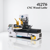Tour à bois CNC industriel 412T6 avec corps en fonte pour la fabrication de poteaux de lit, de pieds de chaise et de composants en bois