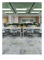Synthetische Feuerfeste Waschbare Büro-Teppichfliesen 50x50cm Rechteckig Schlingenflor PVC-Rücken Gewerblicher Bodenbelag