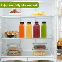 Bouteilles en plastique pour jus, livraison gratuite, 200 pièces, 12 oz, bouteilles en plastique réutilisables vides, contenants jetables pour boissons, en vrac pour jus de fruits