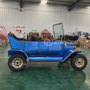 Coches Eléctricos Clásicos de Lujo de Alta Calidad a Precios de Oferta - Carritos de Golf Antiguos Azules Convertibles, Coches Clásicos Vintage - Product Image 2