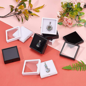 Wholesale Gemstone <strong>Display</strong> Box Custom Jewelry Packaging <strong>Case</strong> Gem Stone Container with Clear Top Lids for Coins Diamond <strong>Crystal</strong> - Product Image 5