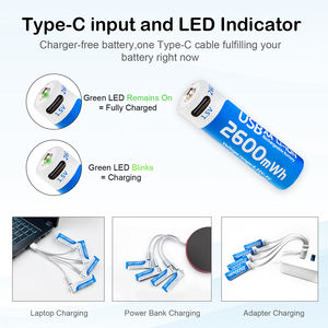 Batería de almacenamiento para el hogar de iones de litio cilíndricos de material de ánodo <span class=keywords><strong>AA</strong></span> NCM recargable de 2/2" - Product Image 4