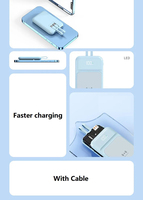Banque d'alimentation magnétique portable 10000mAh sans fil avec câble inclus Station d'alimentation à batterie externe 8000mah