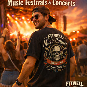 <span class=keywords><strong>T</strong></span>-<span class=keywords><strong>shirt</strong></span> Oversize <span class=keywords><strong>Vintage</strong></span> Lavata 220GSM 100% Cotone Pesante con Grafica Cultura Musicale <span class=keywords><strong>Rock</strong></span> Band, Top Retrò Effetto Consumato - Product Image 3