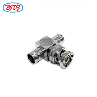 Directamente de fábrica BNC TRB 1553B enchufe macho conector coaxial BNC adaptador triaxial hembra a Jack tipo T Adaptador convertidor