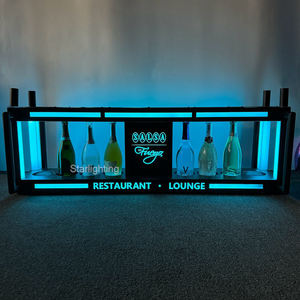 Télécommande Sept Couleurs Flash lueur Noir Métal Huit Bouteilles de <span class=keywords><strong>champagne</strong></span> Présentoirs Led Présentateur de Bouteilles bar Articles de Fête - Product Image 4