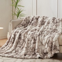 Nouvelle arrivée : Couverture en peluche Bubble Bunny pour l'hiver, antistatique, unie et tie-dye, épaisse et chaude, pour canapé, chambre et maison