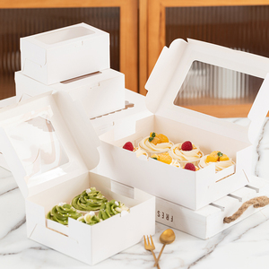 Bán Buôn Cá Nhân Rõ Ràng Nắp Giấy Trắng Hình Chữ Nhật 1 2 4 6 <span class=keywords><strong>12</strong></span> Đếm Bánh Cup Bao Bì <span class=keywords><strong>Cupcake</strong></span> Hộp Quà Tặng Với Chủ - Product Image 4