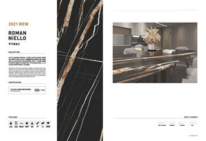 Porcelaine romaine Niello, série diamant colorée grande taille 1200x2700x20mm, 3000 pour Table et comptoir - Product Image 2